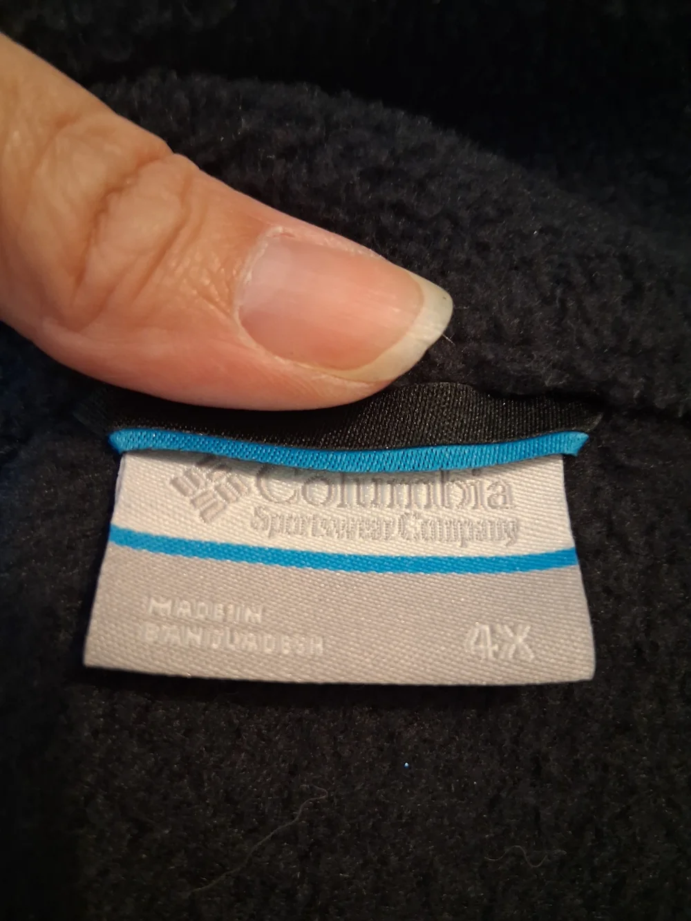 Columbia Big and Tall Sized 4X Black Full-Zip Fleece Vest